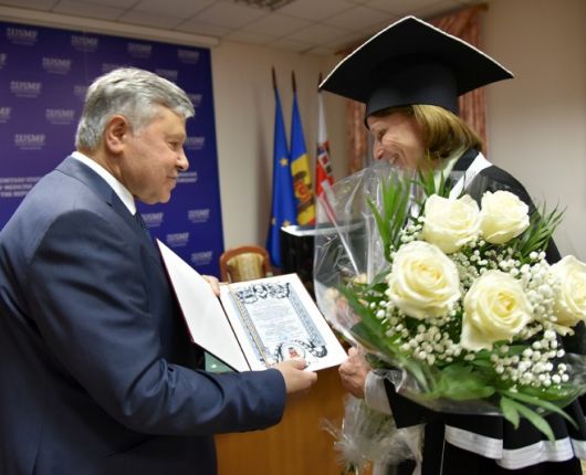 Karin Bauer - Doctor Honoris Causa și Marc Schaan - Profesor Asociat al USMF „Nicolae Testemițanu”   